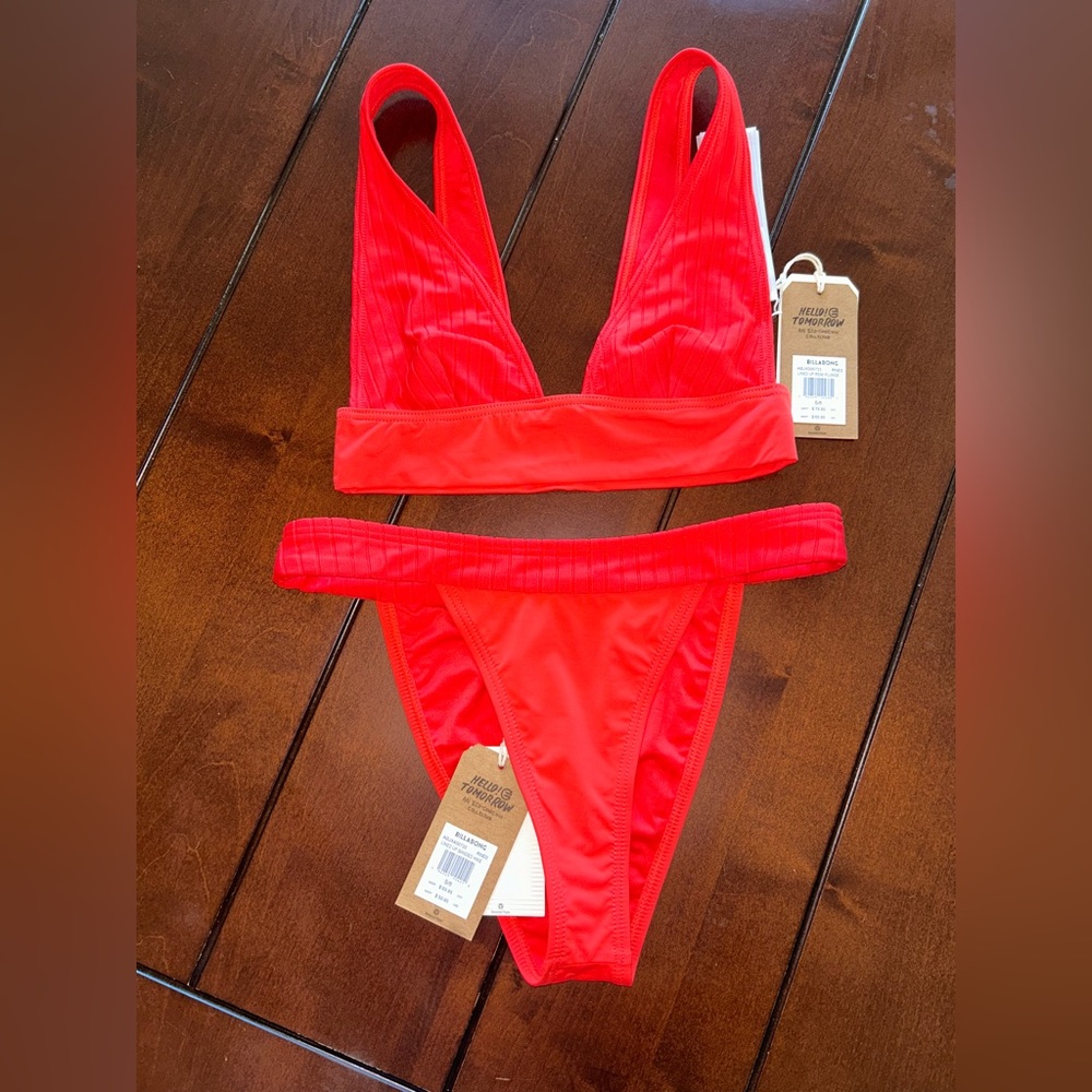 NWT Billabong Red Bikini Set